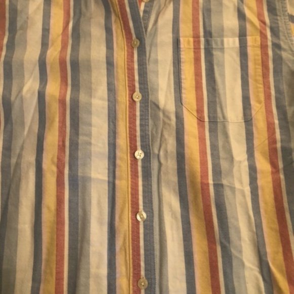 L.L. Bean Collared Striped Long sleeve Button-down - Picture 3 of 4